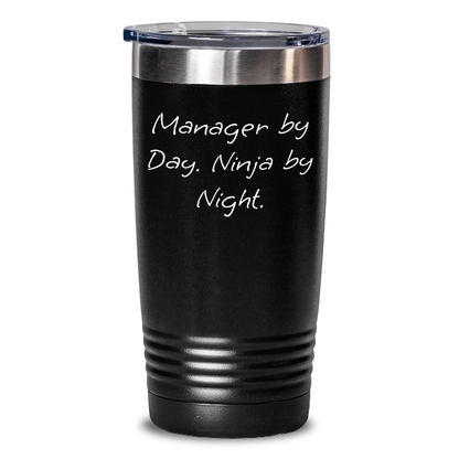 Manager By Day. Ninja By Night. Funny Tumbler Gifts from Men to Manager, Unique Father's Day Presents for Work - The Buy Boom