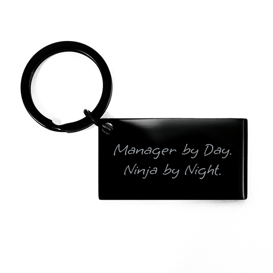 Manager Gifts, Dad Keychain, Funny Quote, 'Manager By Day. Ninja By Night.' - Gifts from Family, Perfect for Father's Day - The Buy Boom