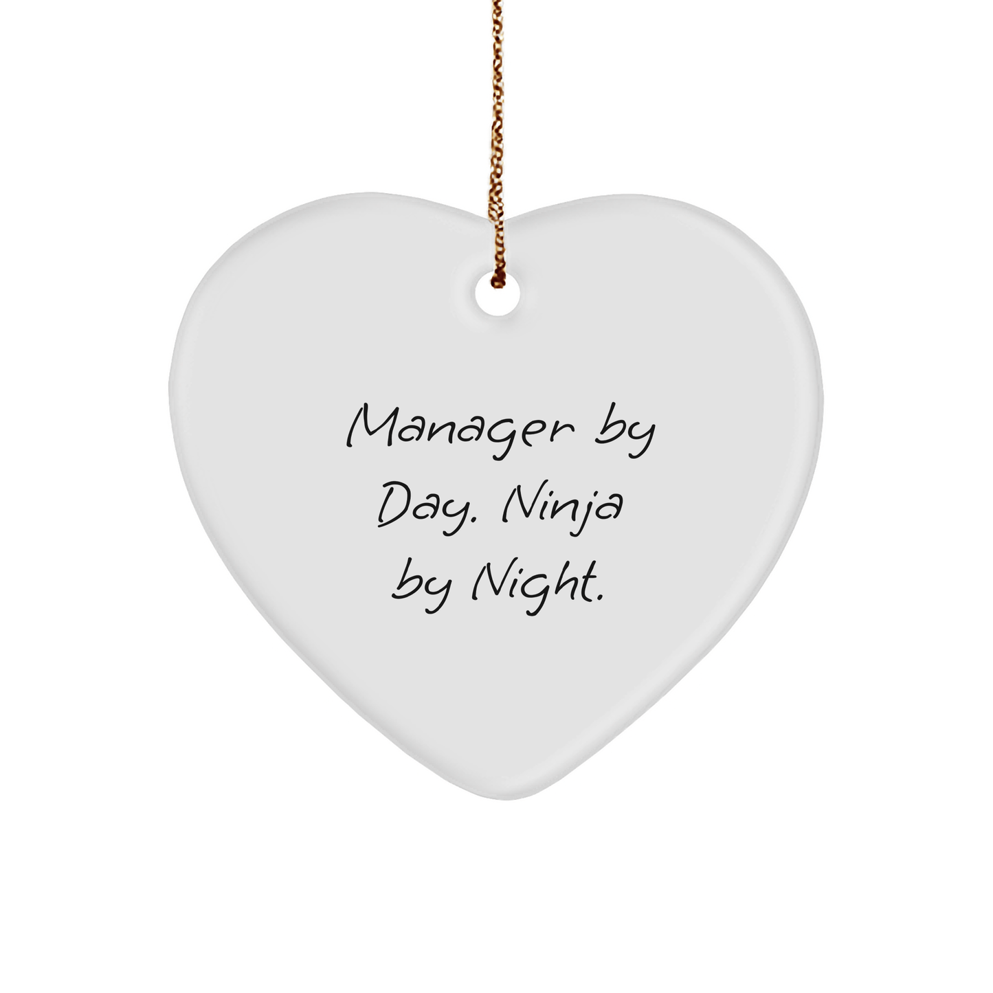 Manager's Heart, Gifts from Friends for Men, Manager By Day. Ninja By Night., Christmas Unique Ornaments - The Buy Boom