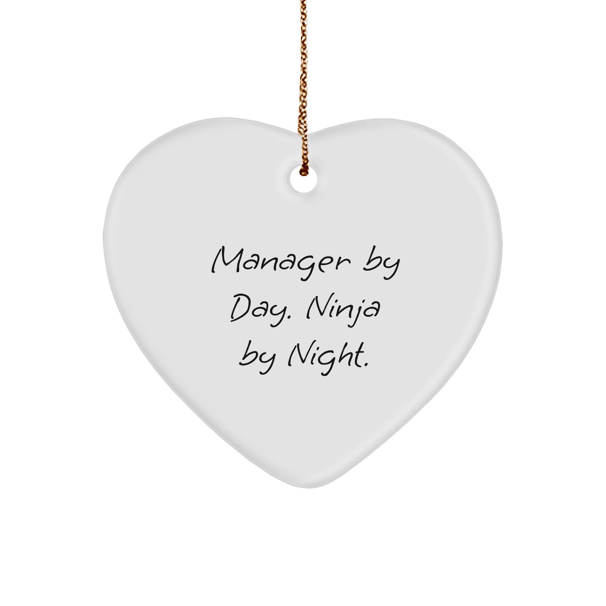 Manager's Heart, Gifts from Friends for Men, Manager By Day. Ninja By Night., Christmas Unique Ornaments - The Buy Boom