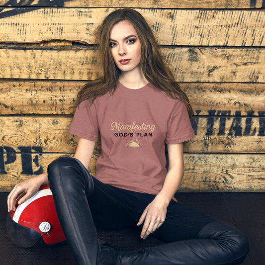 ✨ “Manifesting God’s Plan” | Faith - Focused Sunrise Tee for Purpose - Driven People - The Buy Boom