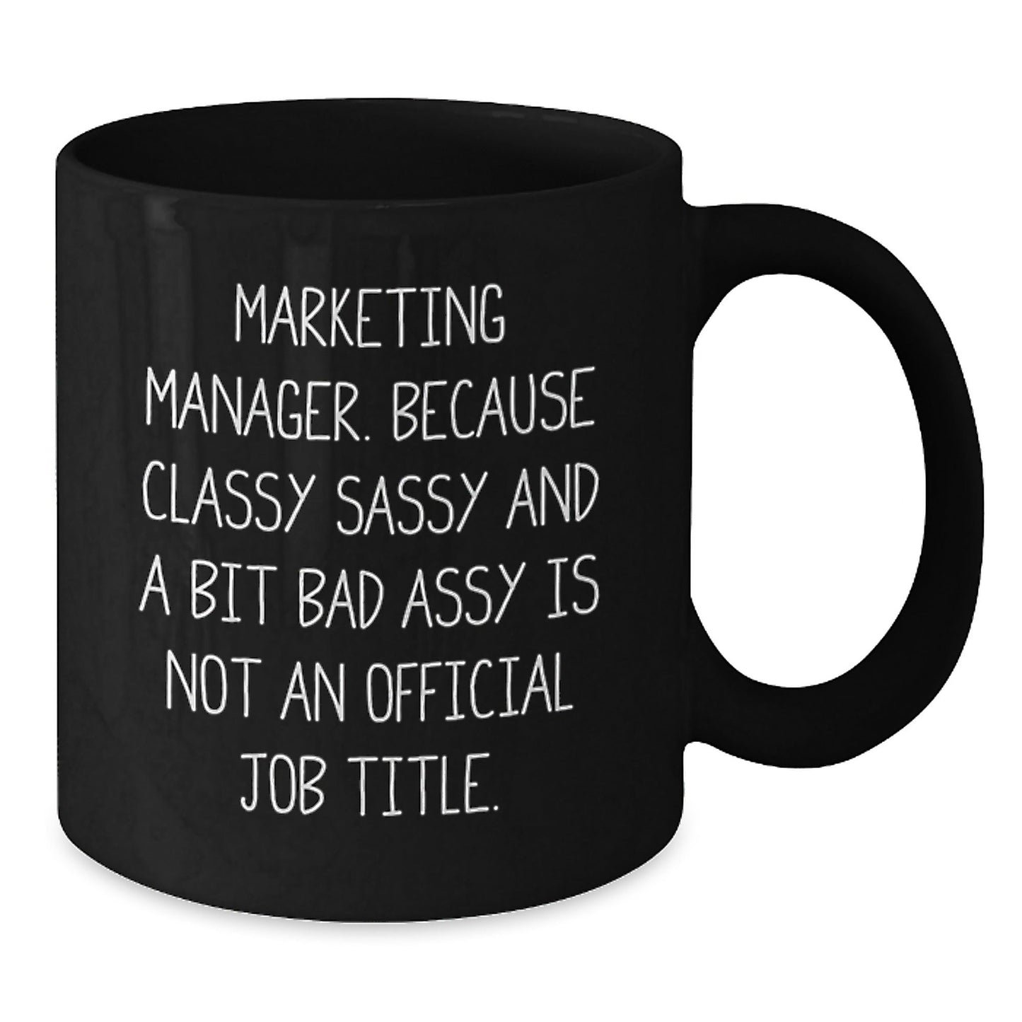 Marketing Manager Funny Gifts, Black Coffee Mug for Christmas, Gifts from Friends or Coworkers for Marketing Team - The Buy Boom