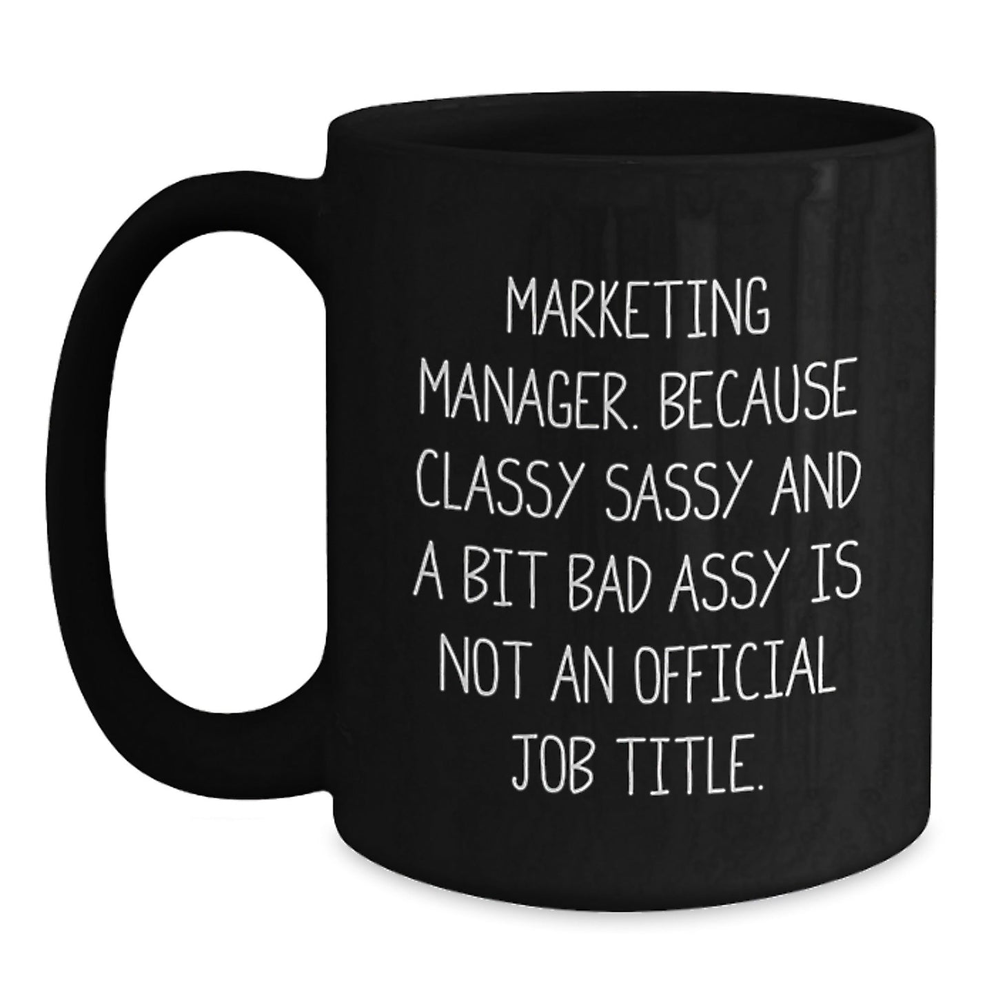 Marketing Manager Funny Gifts, Black Coffee Mug for Christmas, Gifts from Friends or Coworkers for Marketing Team - The Buy Boom