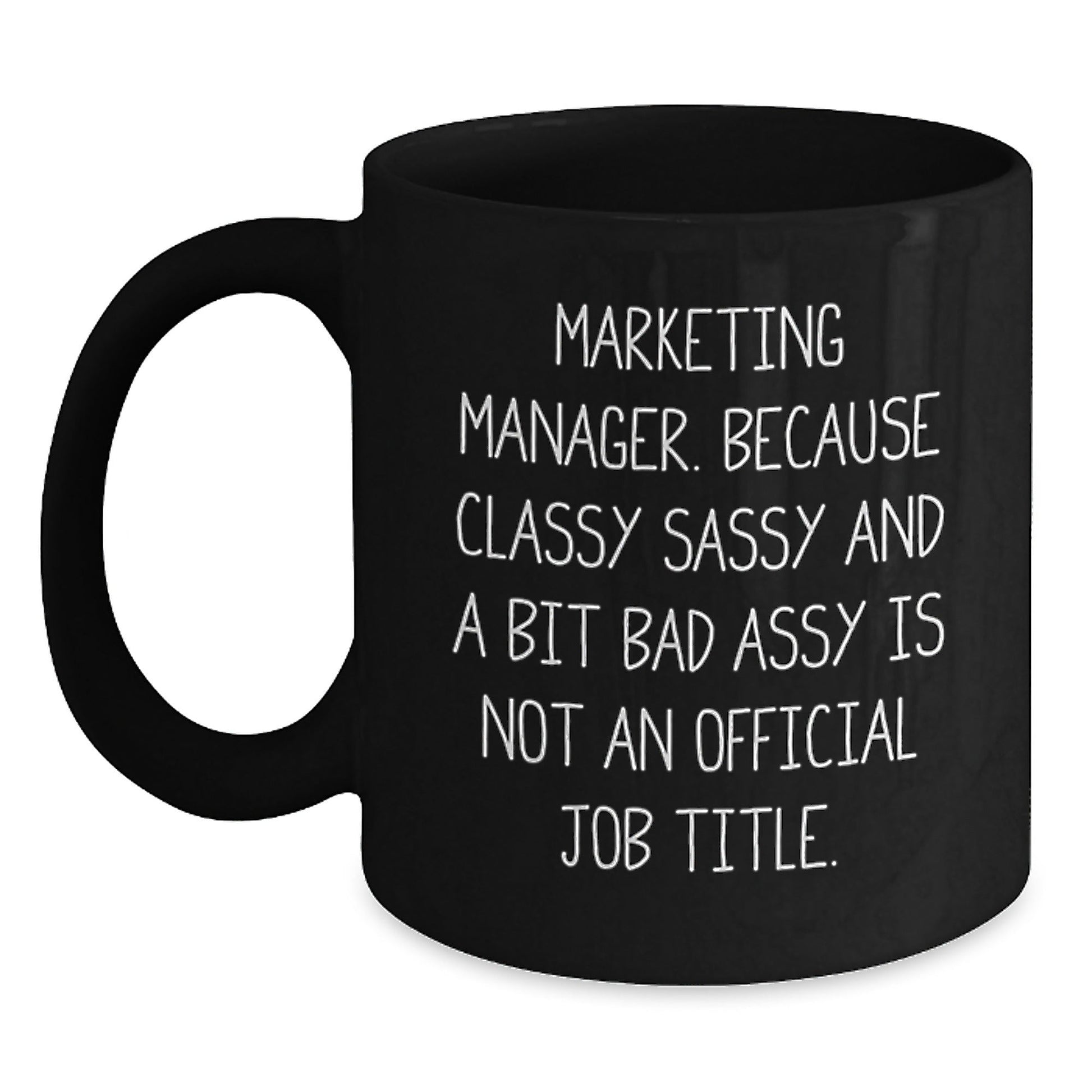 Marketing Manager Funny Gifts, Black Coffee Mug for Christmas, Gifts from Friends or Coworkers for Marketing Team - The Buy Boom