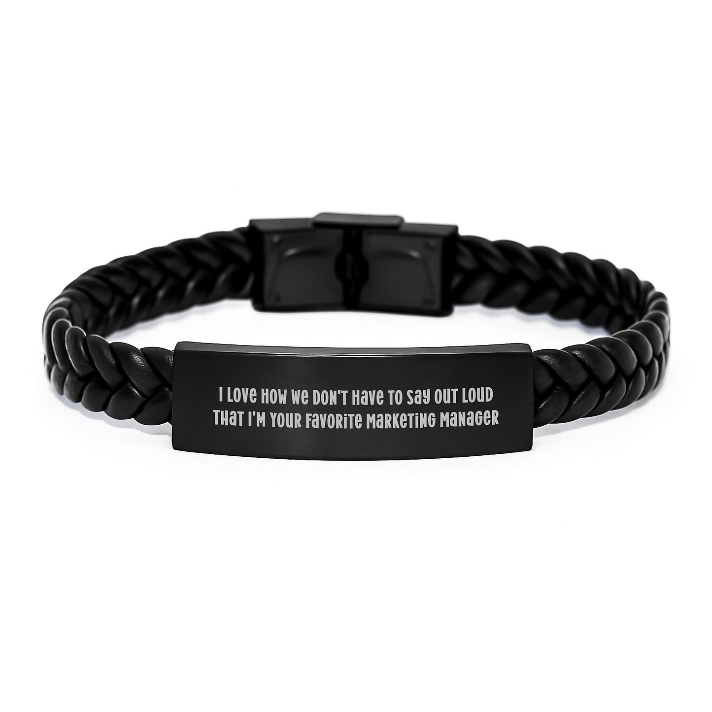Marketing Manager Funny Gifts, Interlaced Leather Bracelet, Inspirational Quote, Gifts from Women, Gifts for Marketing Manager, Birthday Unique Gifts - The Buy Boom