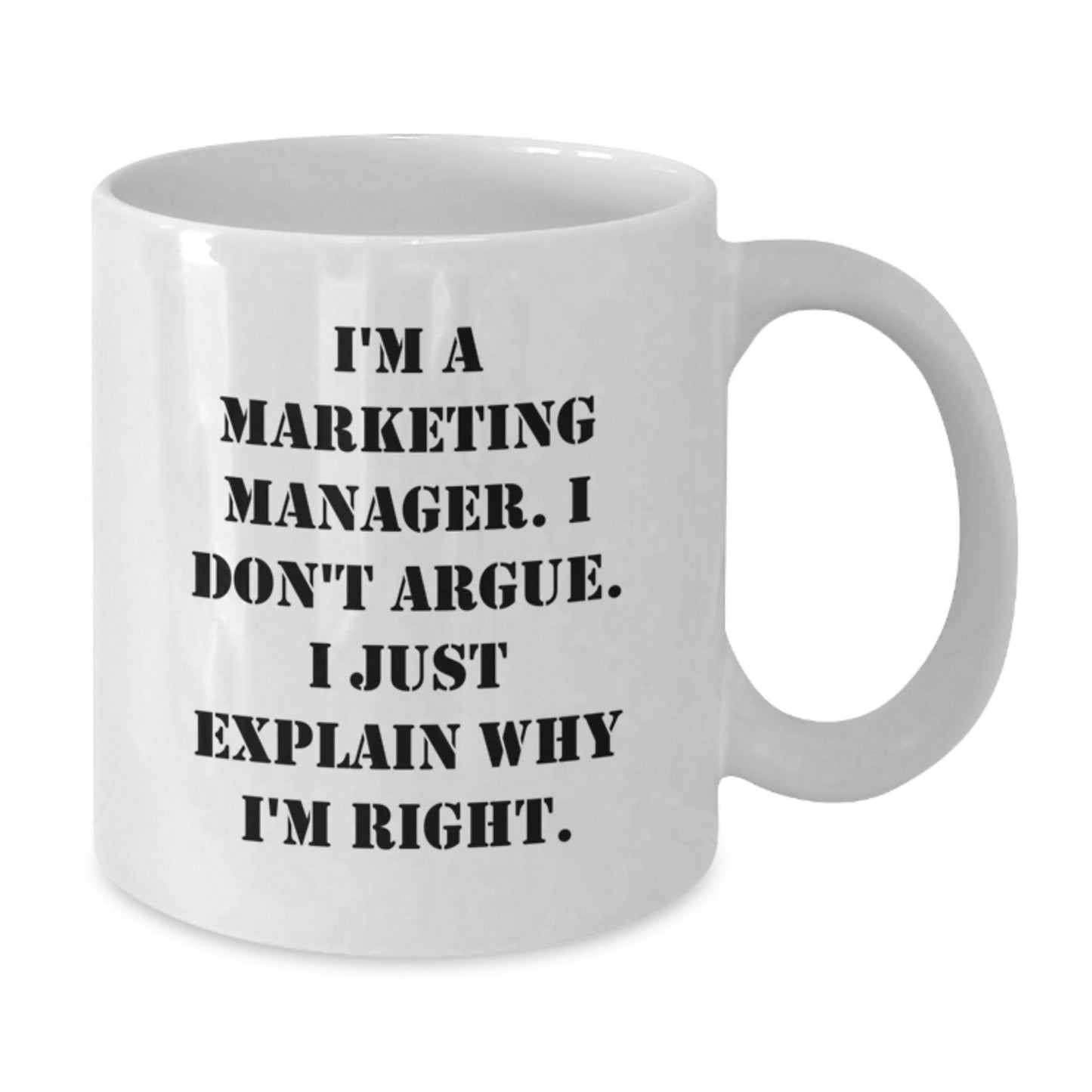 Marketing Manager Gifts from Friends White Coffee Mug - Funny Quote for Christmas Unique Presents - The Buy Boom