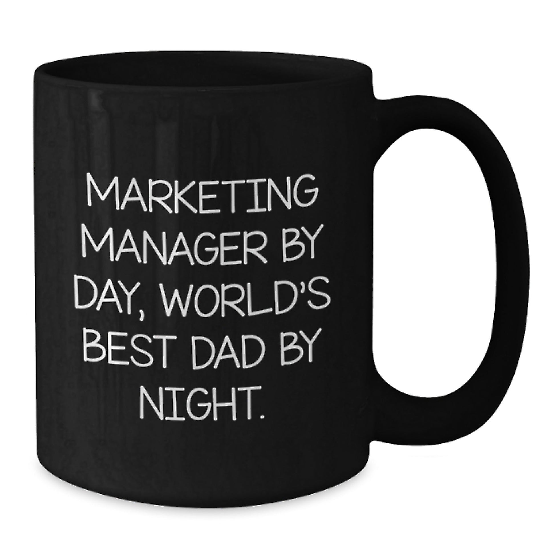 Marketing Manager Gifts Funny Quote Black Coffee Mug, Gifts from Dad to Marketing Manager, Birthday Unique Ideas - The Buy Boom
