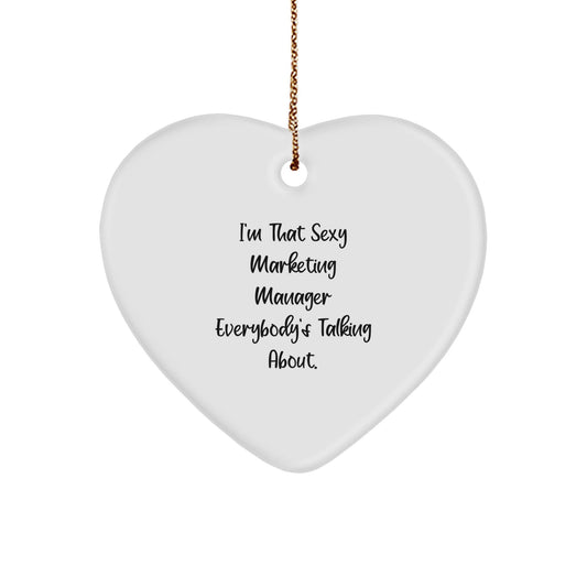 Marketing Manager Gifts, Funny Quote Heart Ornament, Gifts from Mom to Marketing Manager, Perfect Christmas Unique Gifts for Marketing Manager - The Buy Boom