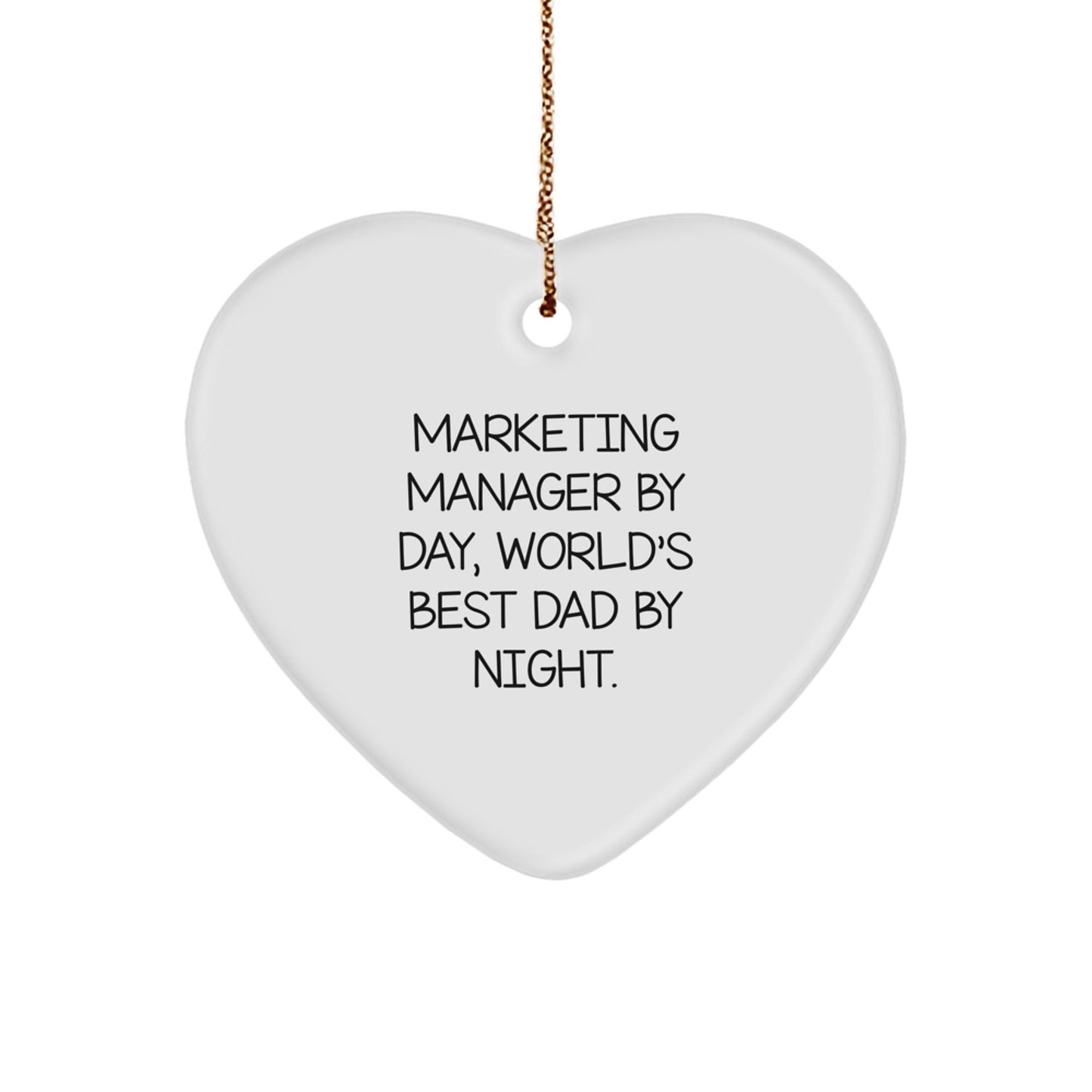 Marketing Manager Heart Ornament, Funny Quote, Gifts from Family to Marketing Manager for Christmas - The Buy Boom