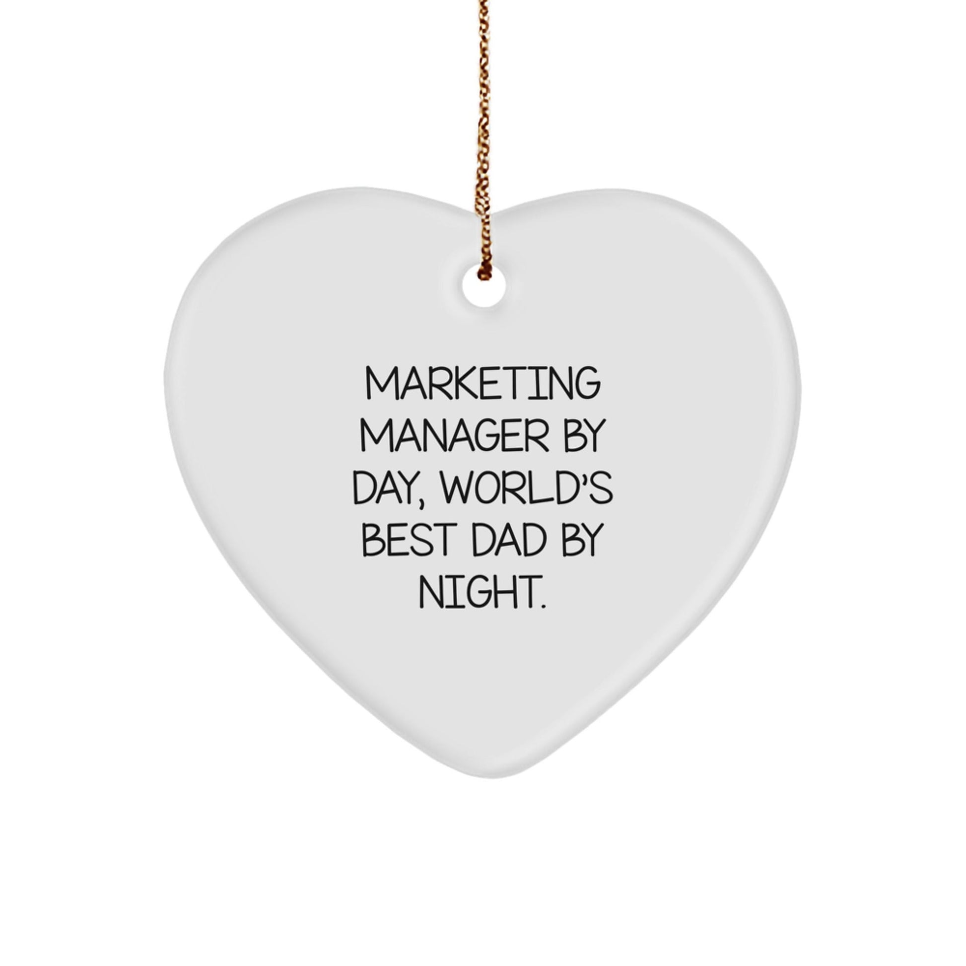Marketing Manager Heart Ornament, Funny Quote, Gifts from Family to Marketing Manager for Christmas - The Buy Boom
