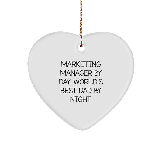 Marketing Manager Heart Ornament, Funny Quote, Gifts from Family to Marketing Manager for Christmas - The Buy Boom