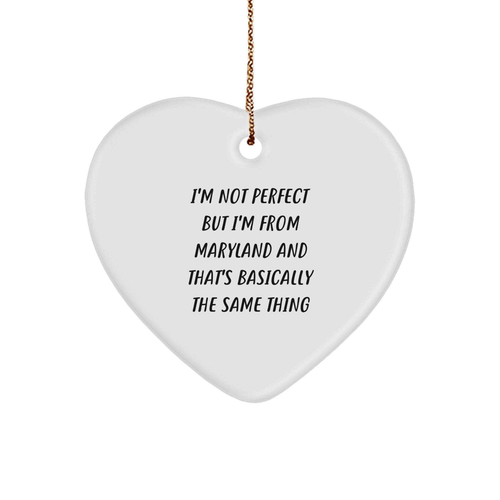 Maryland Love Gifts from Maryland - Funny Heart Ornament, Ideal Gifts for Maryland Friends, Family, Coworkers, and More, Unique Christmas Unique Gifts - The Buy Boom