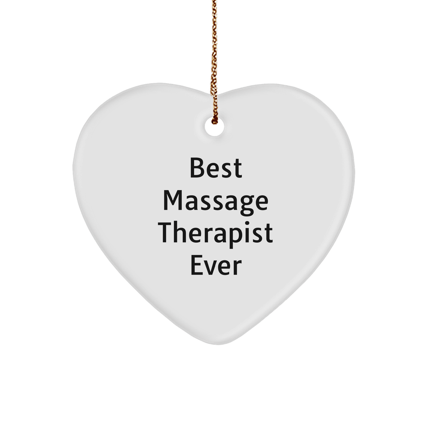 Massage Therapist Gifts from Best, Heart Ornament for Massage Therapist, 'Best Massage Therapist Ever' Quote, Perfect for Christmas Unique Gifts - The Buy Boom