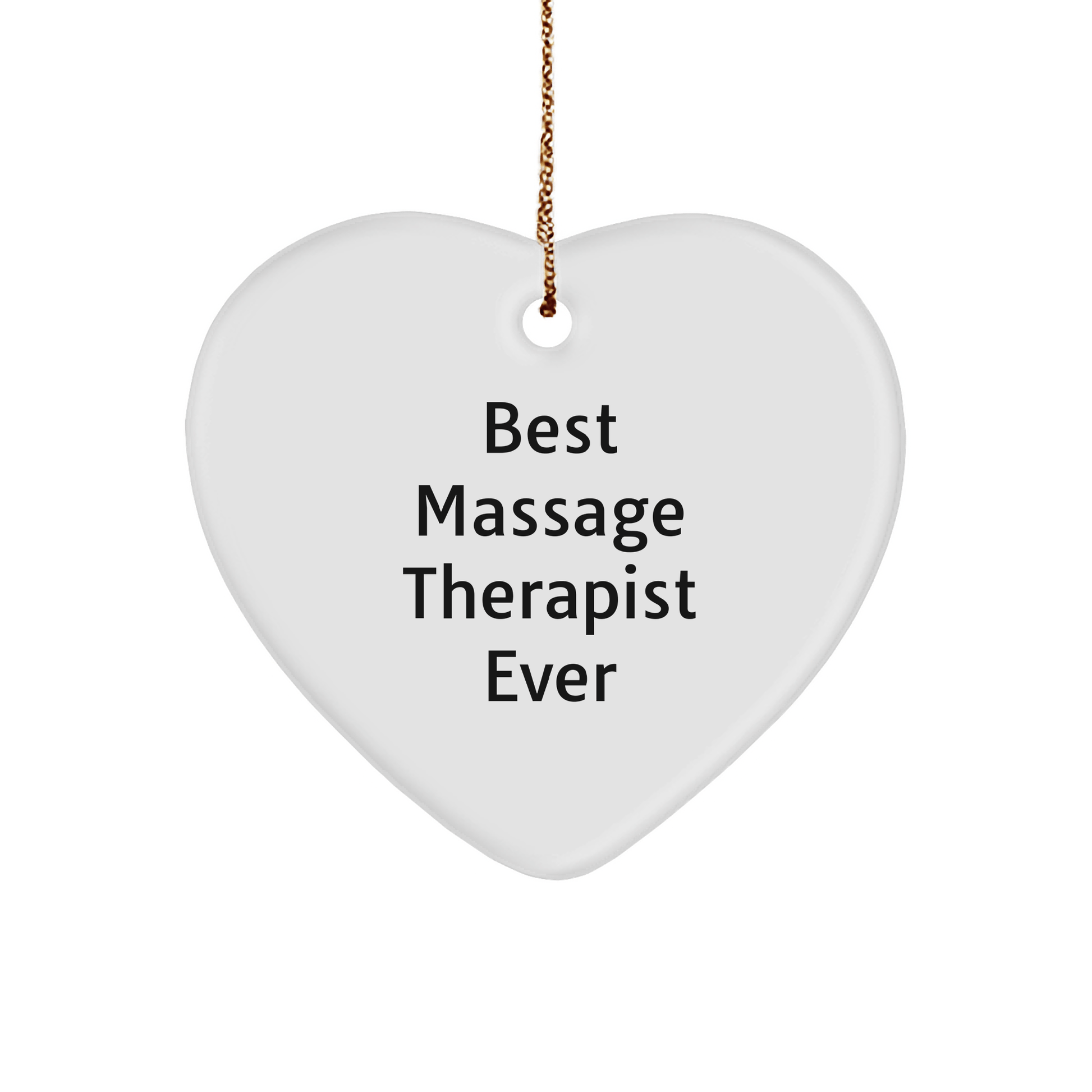 Massage Therapist Gifts from Best, Heart Ornament for Massage Therapist, 'Best Massage Therapist Ever' Quote, Perfect for Christmas Unique Gifts - The Buy Boom