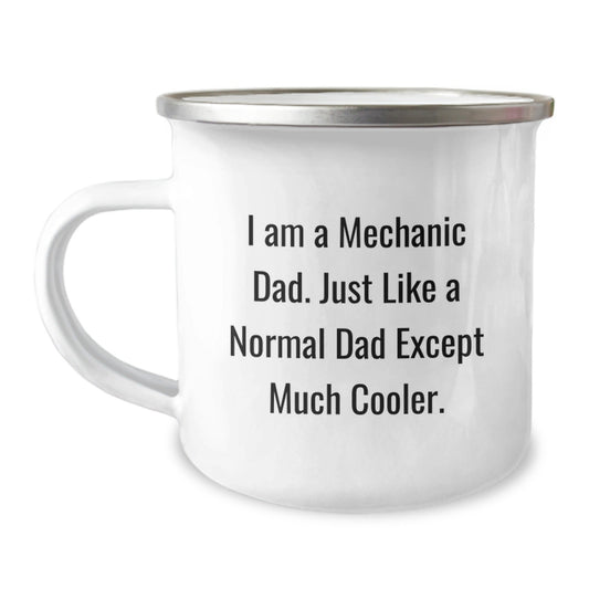 Mechanic Dad Gifts for Men, Funny Camping Mug for Graduation, 'I Am A Mechanic Dad' Stainless Steel 12 oz - The Buy Boom
