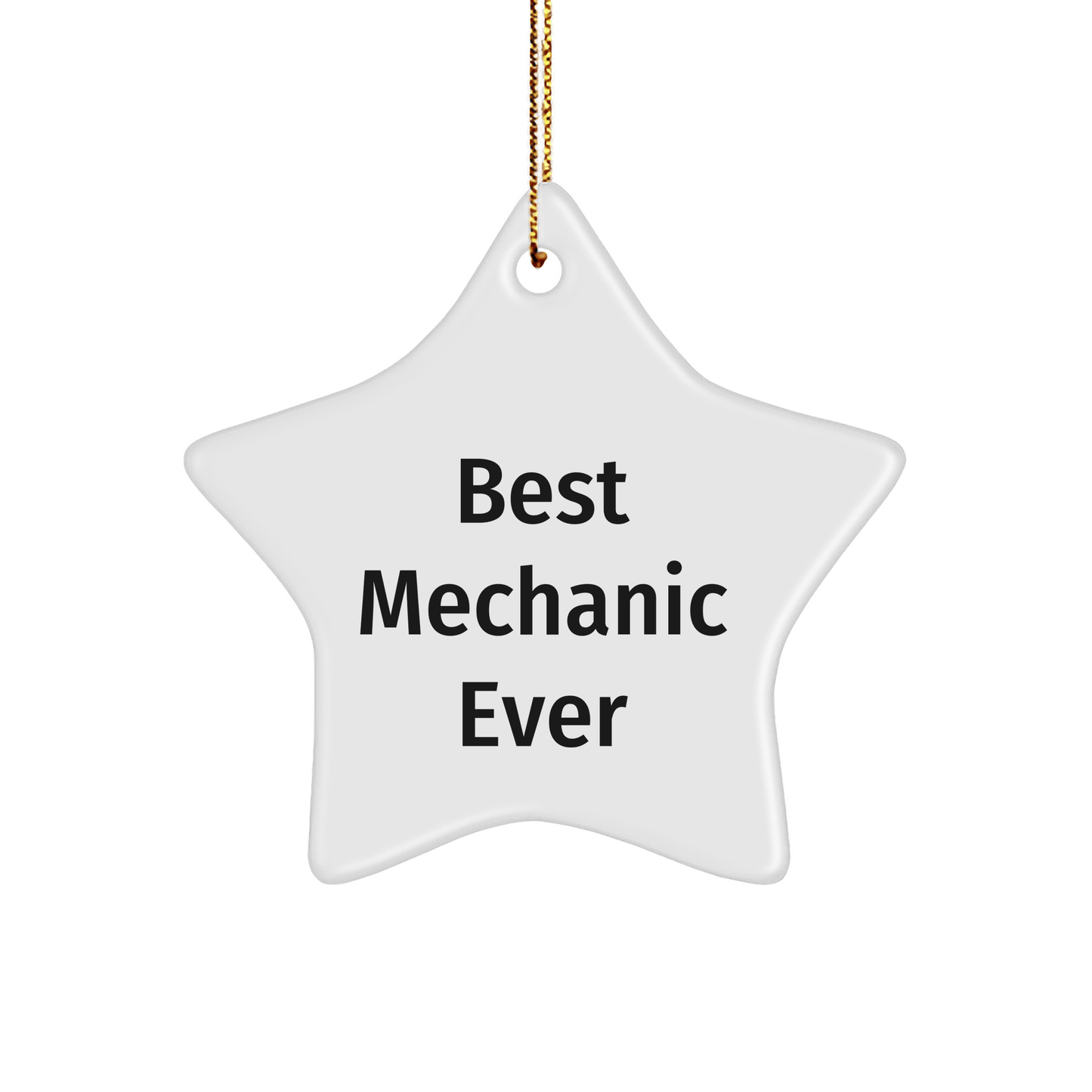 Mechanic Gifts from Family - 'Best Mechanic Ever' Star Ornament for Christmas - The Buy Boom