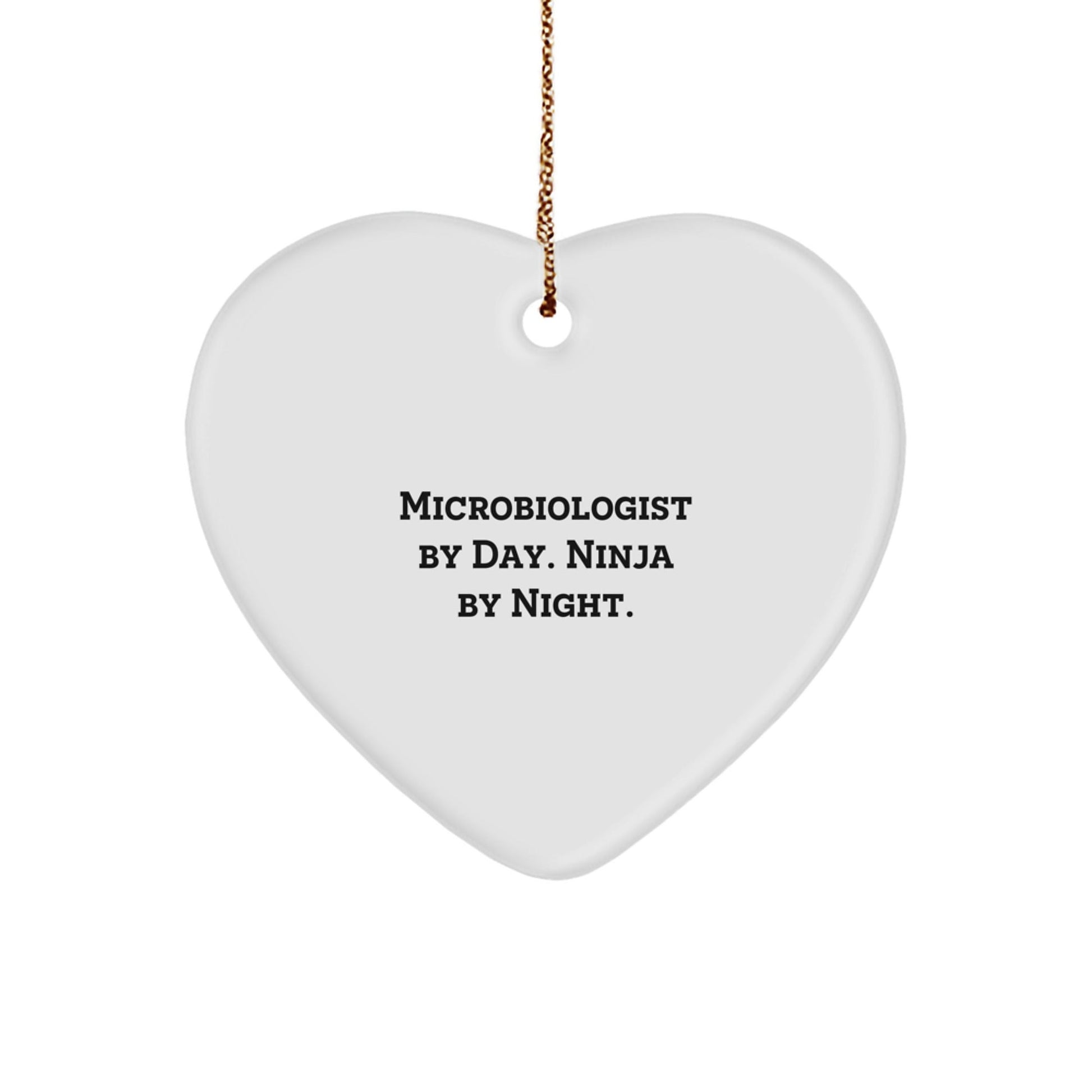 Microbiologist Gifts, Funny Quote Christmas Heart Ornament Gifts from Friends for Microbiologist, Unique Gifts for Men - The Buy Boom