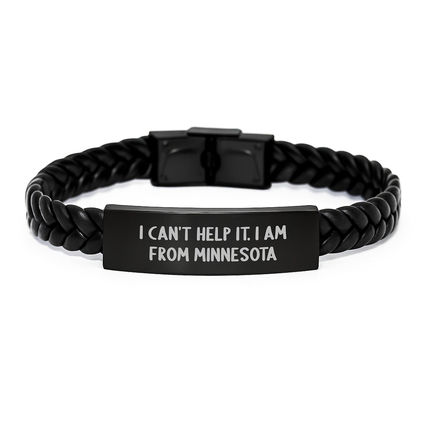 Minnesota Christmas Unique Gifts from Friends and Family, Funny Quote Interlaced Leather Bracelet, Men or Women Gift Idea - The Buy Boom