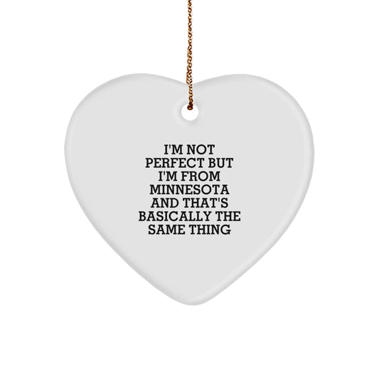 Minnesota Proud Heart Ornament, Funny Quote, Gifts from Friends, Gifts for Minnesota Lovers, Christmas Unique Presents for Women, Men, Family - The Buy Boom