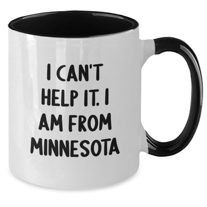 Minnesota Two Tone Coffee Mugs with Funny Quote I'm from Minnesota Gifts for Friends and Family Christmas Unique Gifts - The Buy Boom