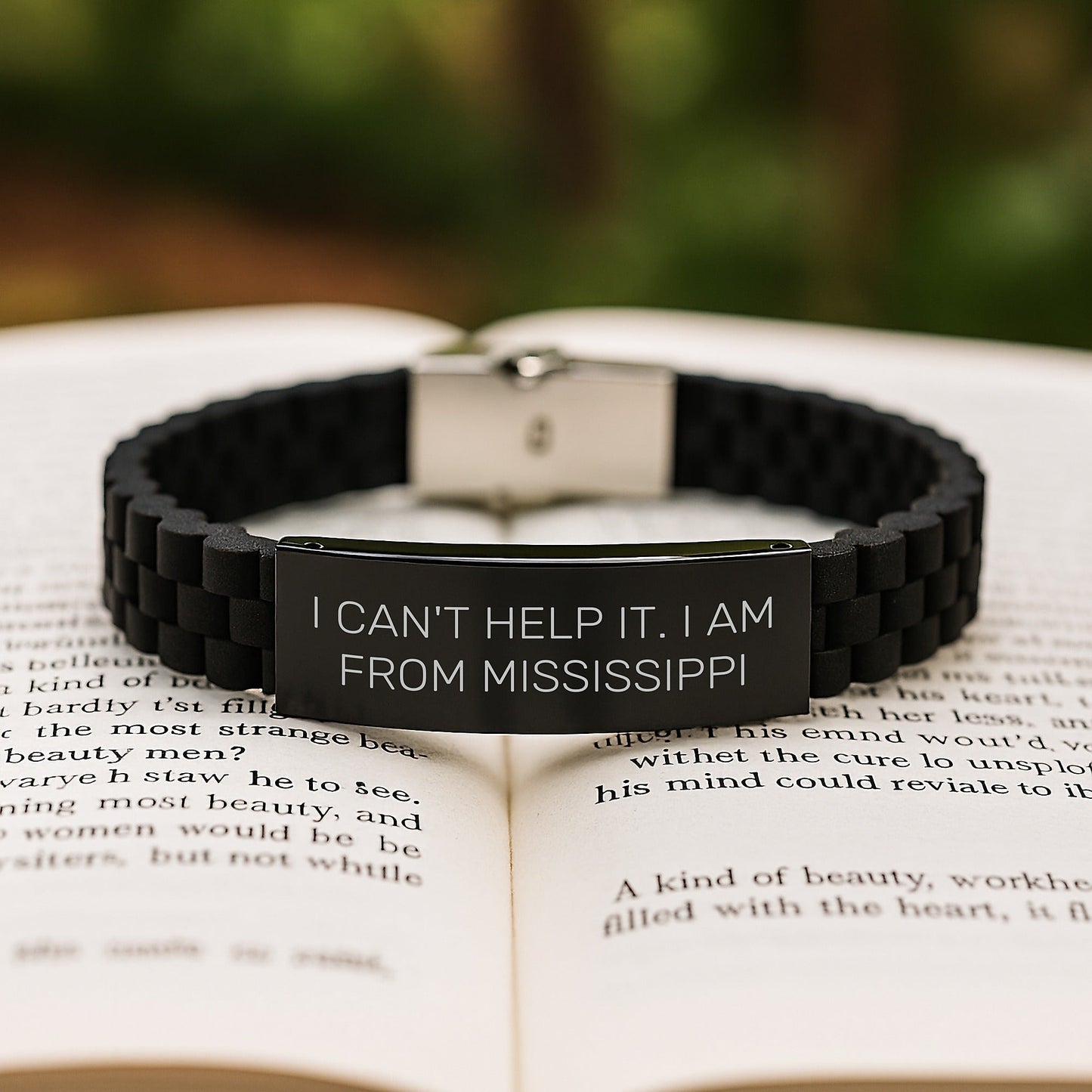 Mississippi Christmas Unique Gifts from Friends - Glide lock Clasp Bracelet - I Can't Help It. I Am From Mississippi - The Buy Boom
