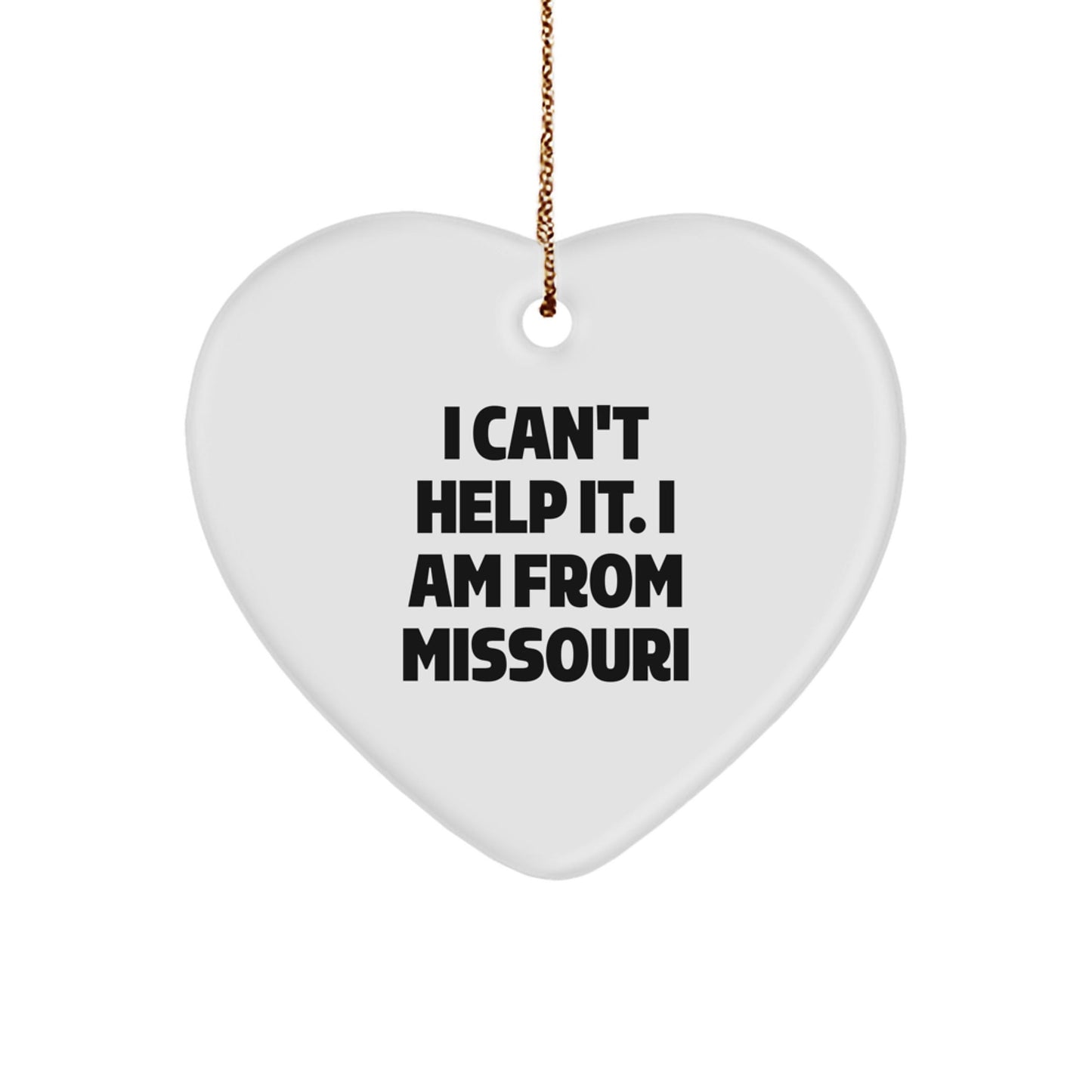 Missouri Heart Ornament Funny Quote Gifts from Friends, Family, Coworkers - I'm from Missouri Unique Christmas Ornament for Women, Men, Missouri, Christmas Unique Gifts - The Buy Boom