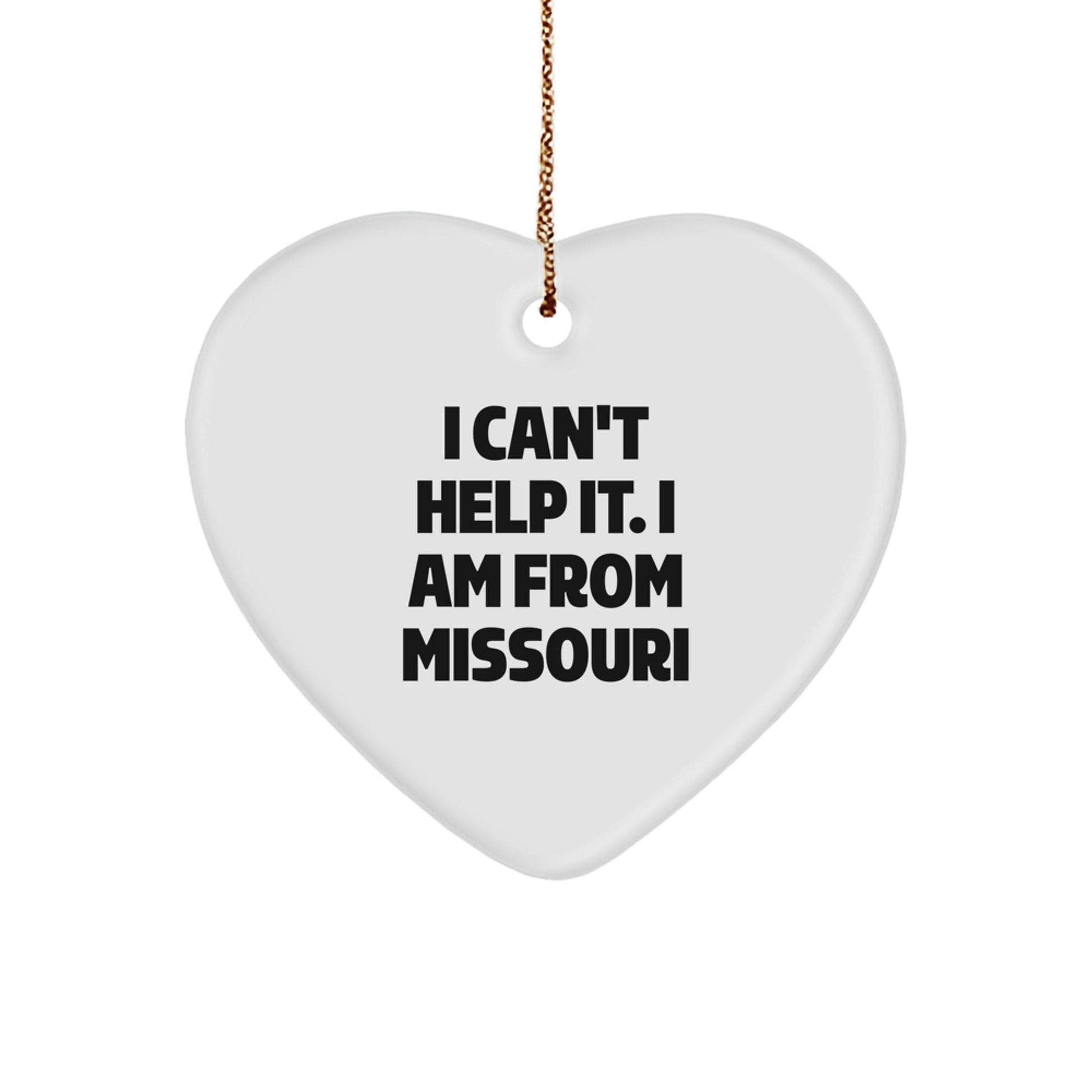 Missouri Heart Ornament Funny Quote Gifts from Friends, Family, Coworkers - I'm from Missouri Unique Christmas Ornament for Women, Men, Missouri, Christmas Unique Gifts - The Buy Boom