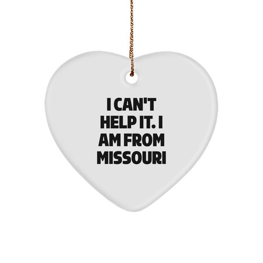 Missouri Heart Ornament Funny Quote Gifts from Friends, Family, Coworkers - I'm from Missouri Unique Christmas Ornament for Women, Men, Missouri, Christmas Unique Gifts - The Buy Boom