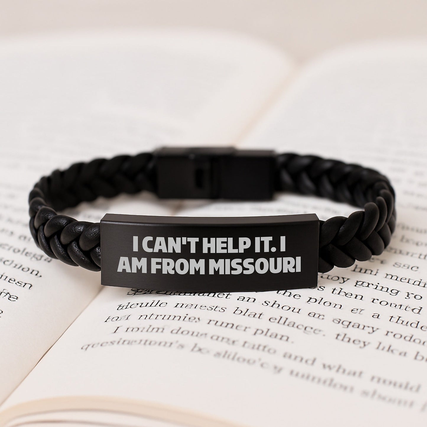 Missouri Proud Interlaced Leather Bracelet - Funny Quote Gifts from Friends to Family, Christmas Unique Presents for Men or Women - The Buy Boom