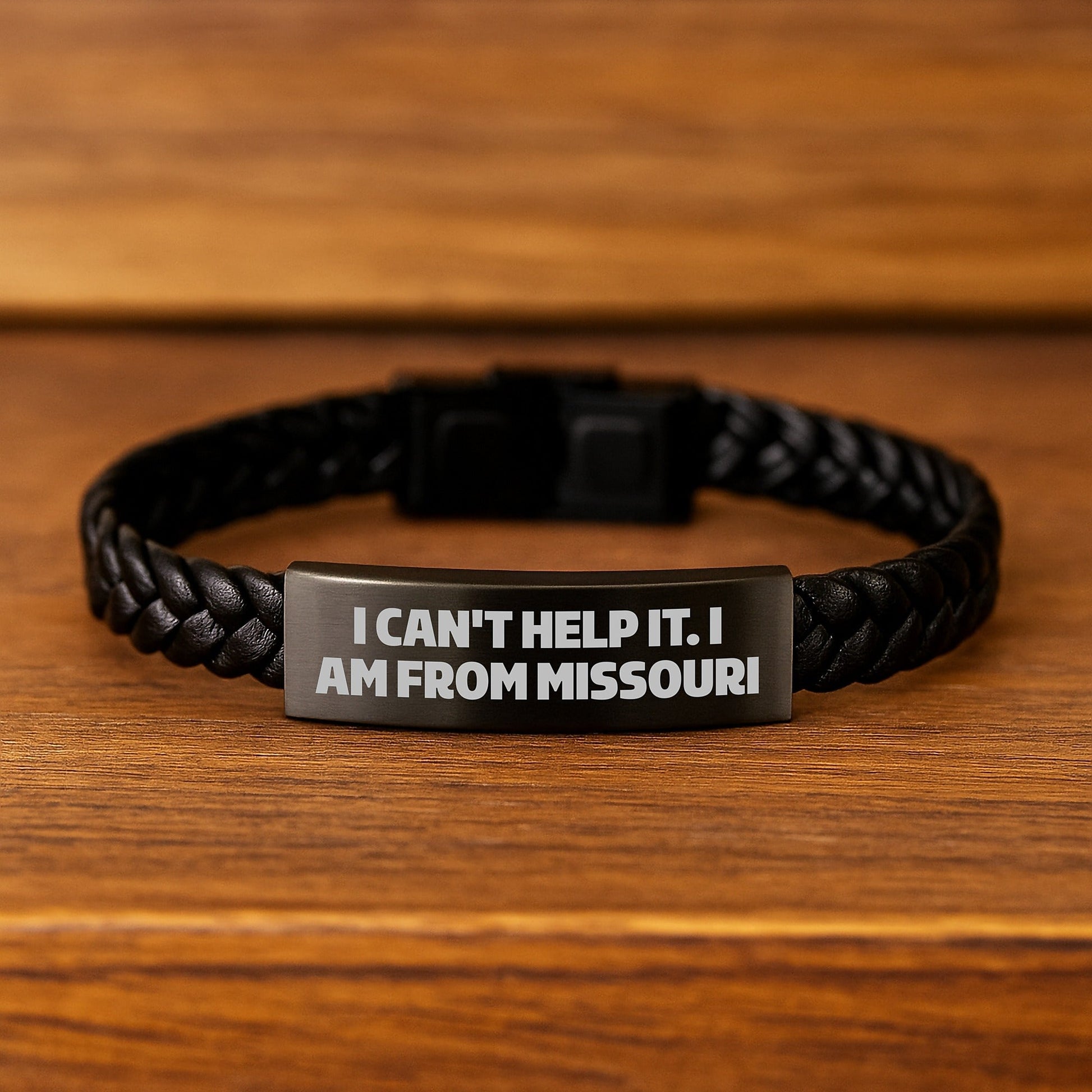 Missouri Proud Interlaced Leather Bracelet - Funny Quote Gifts from Friends to Family, Christmas Unique Presents for Men or Women - The Buy Boom