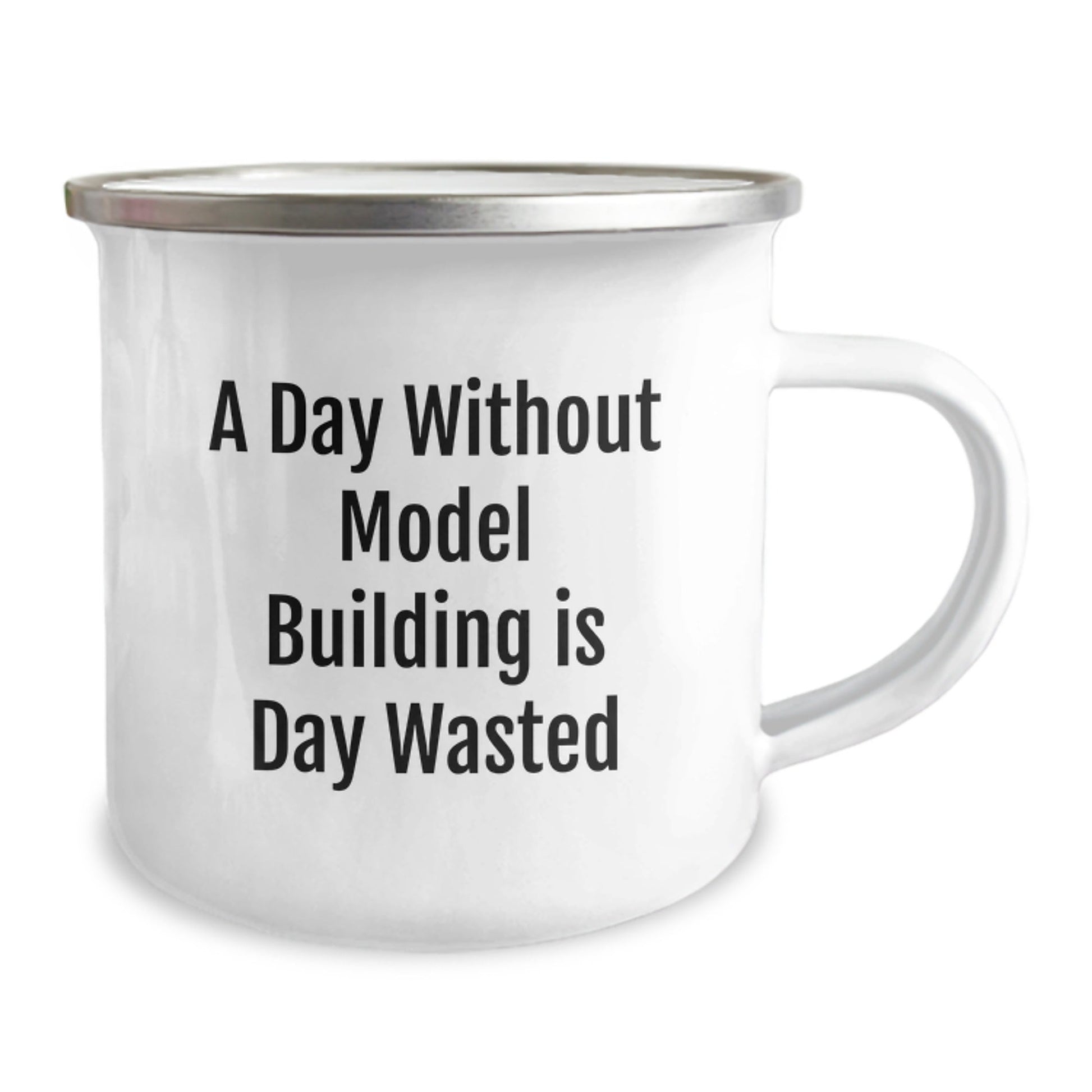 Model Building Enthusiasts' Gifts - Funny Camping Mug for Birthday, 'A Day Without Model Building Is Day Wasted' - Gifts from Friends and Family - The Buy Boom