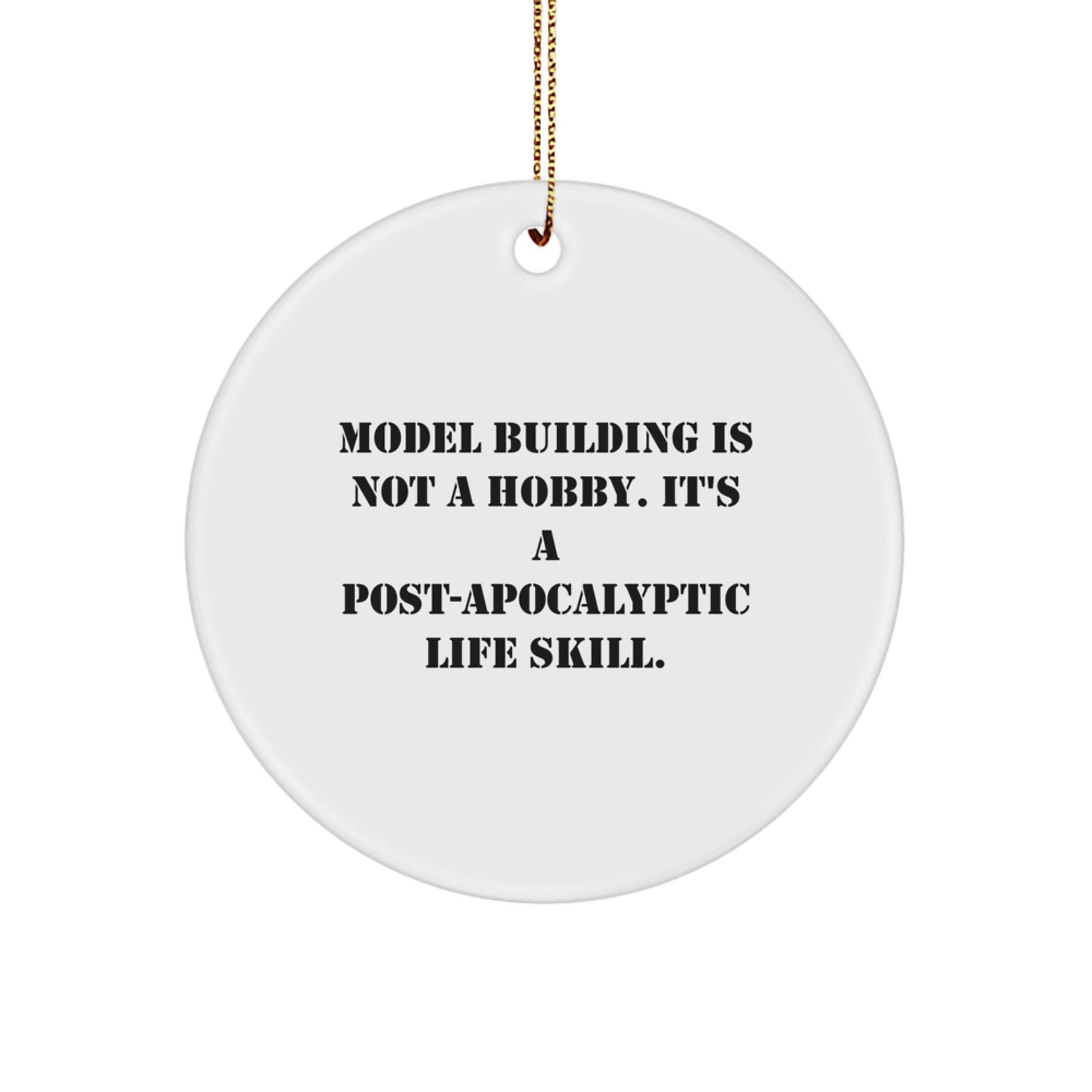 'Model Building' Enthusiasts Love, 'Funny' Gift for Friends from Model Building, Circle Ornament for Christmas - The Buy Boom