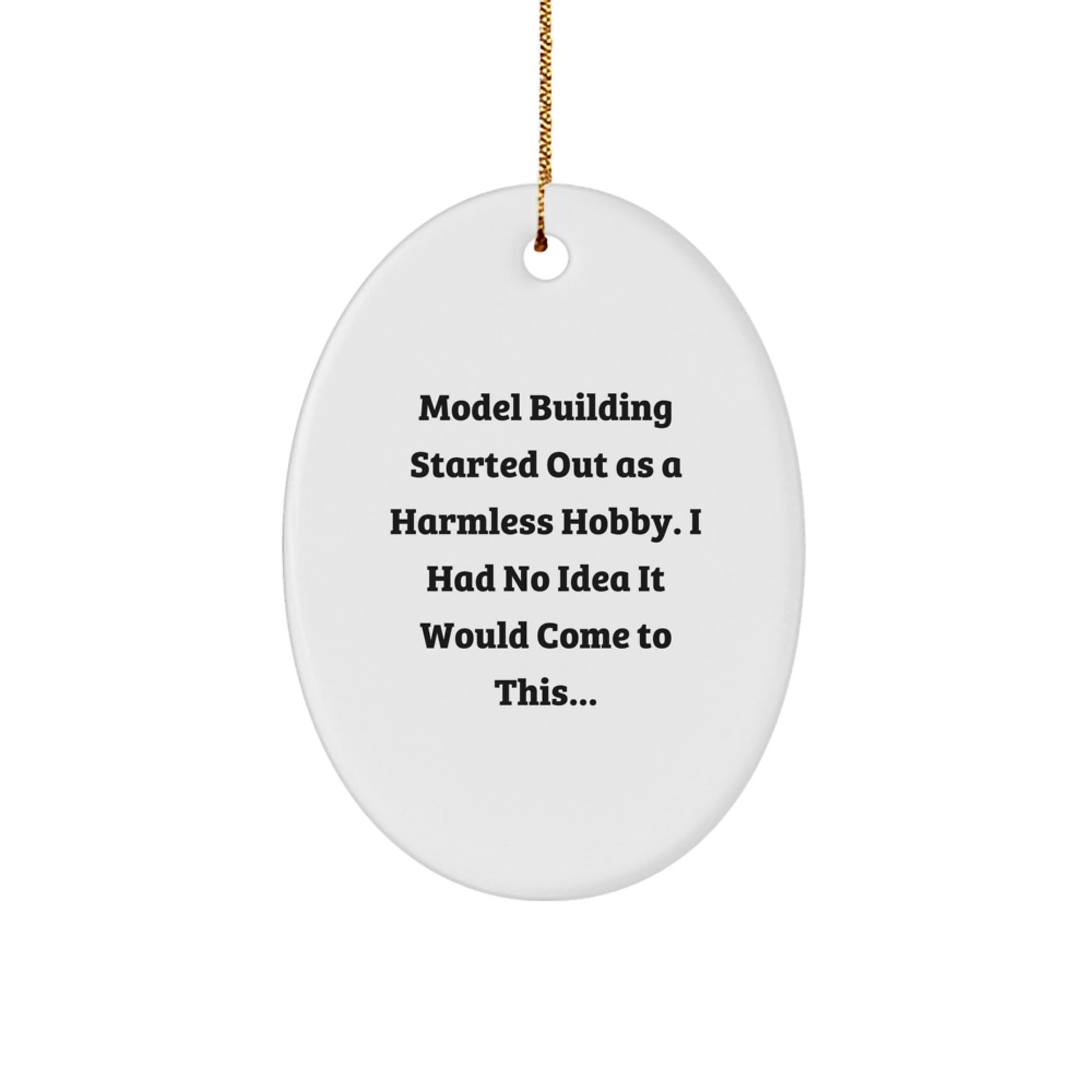 Model Building Gifts from Friends and Family - Oval Ornament - Funny Quote - Christmas Unique Gifts for Men and Women - The Buy Boom