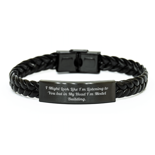 Model Building Inspiration Interlaced Leather Bracelets, Funny Quote Gifts for Men, Women, Friends, Coworkers, Family from Men, Women, Friends, Coworkers, Family - Unique Graduation Gifts - The Buy Boom