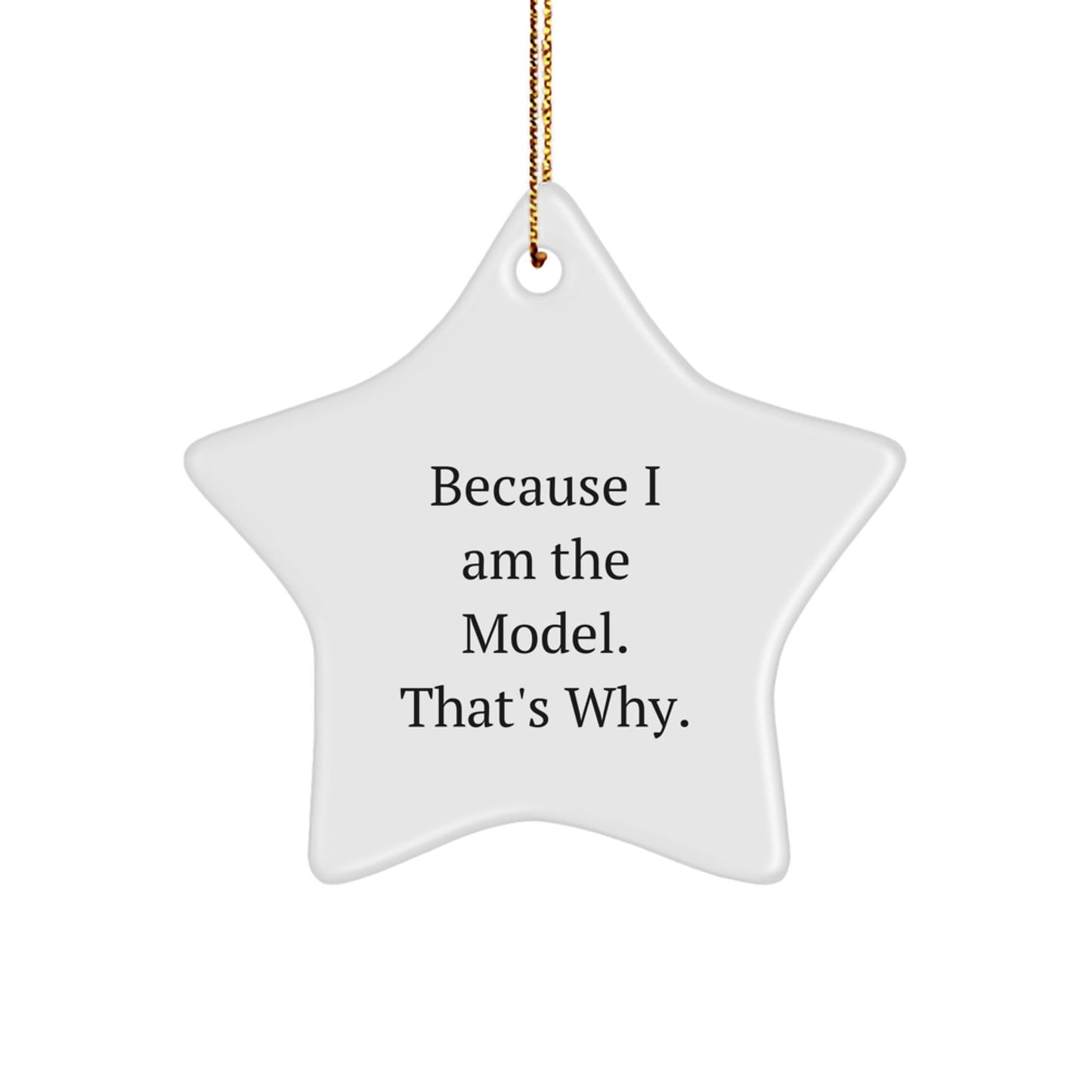 Model Star Ornament Because I Am The Model Gifts for Family from - The Buy Boom