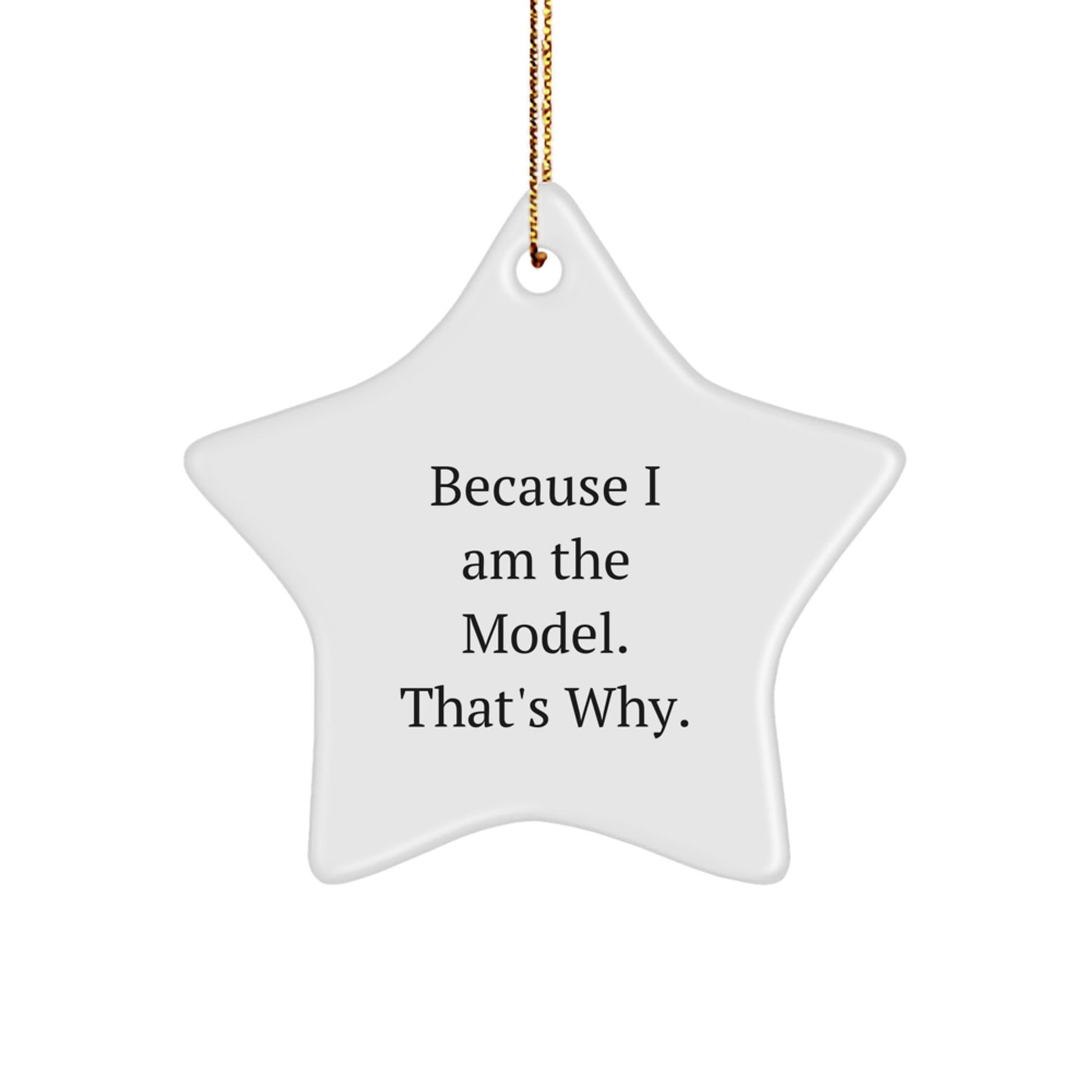 Model Star Ornament Because I Am The Model Gifts for Family from - The Buy Boom