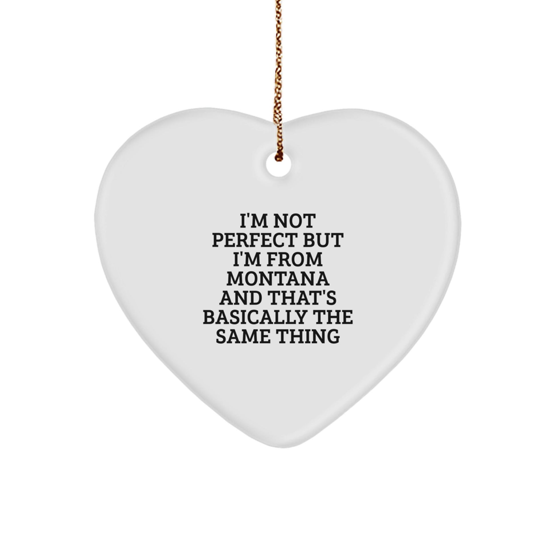 Montana Heart Ornament Gifts from Montana, Funny Quote Christmas Unique Gifts for Friends and Family - The Buy Boom