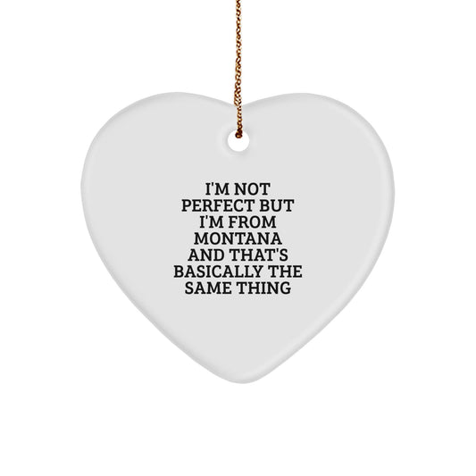 Montana Heart Ornament Gifts from Montana, Funny Quote Christmas Unique Gifts for Friends and Family - The Buy Boom
