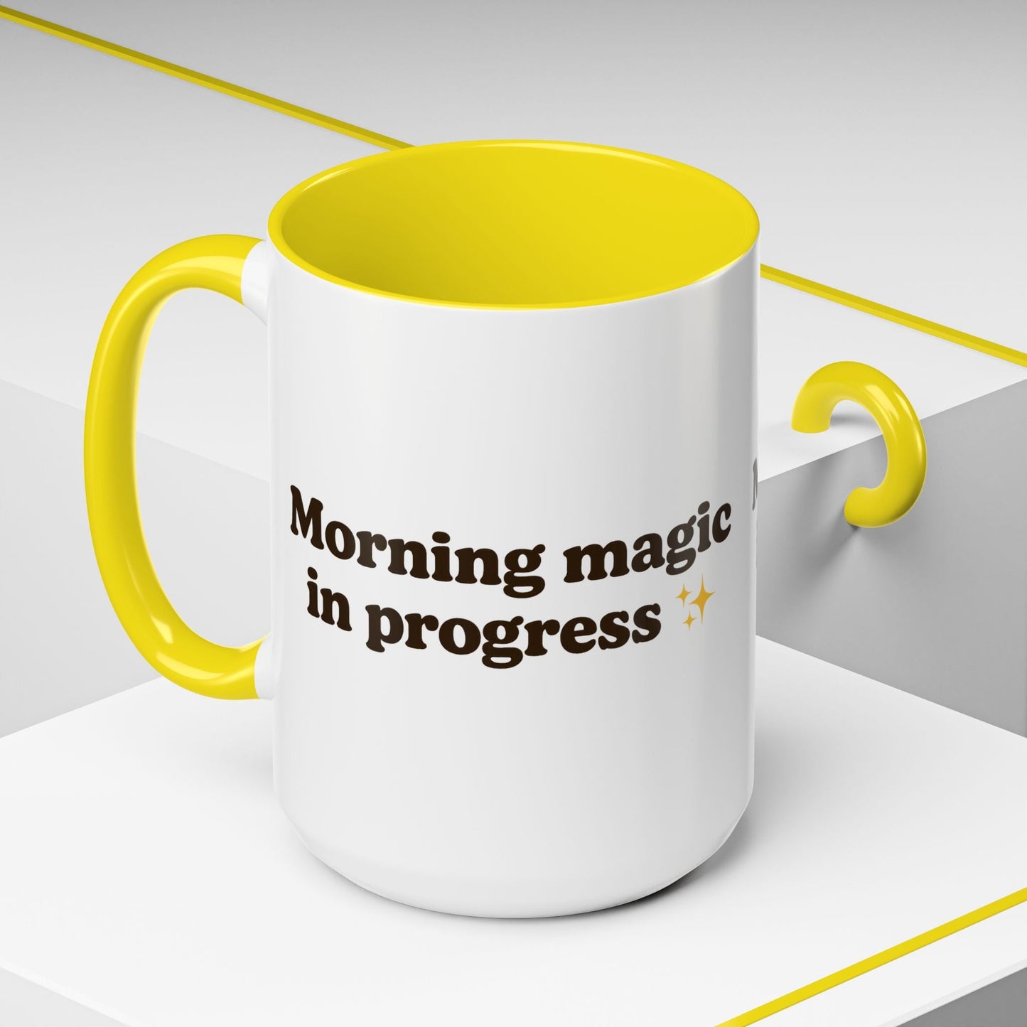 Morning Magic in Progress Coffee Mug – 11oz & 15oz Gift for Coffee Lovers - The Buy Boom