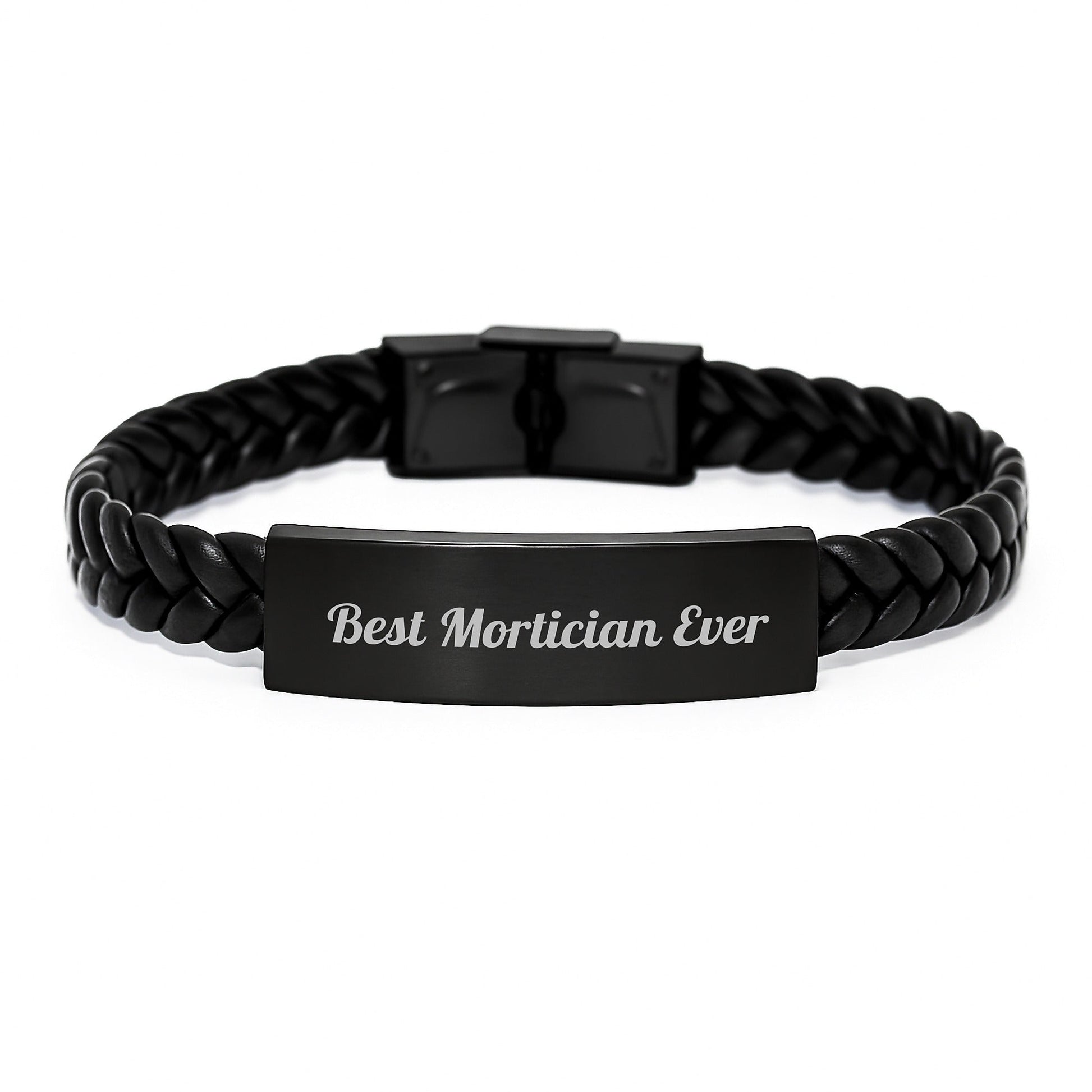 Mortician Gifts from Men Best Mortician Ever Interlaced Leather Bracelet for Graduation Unique Gifts for Mortician - The Buy Boom