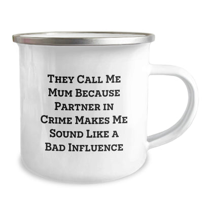 Mum's Camping Adventure Gifts from Friends, Gifts for Mum, Funny Quote, 12 oz Stainless Steel Camping Mug for Graduation - The Buy Boom