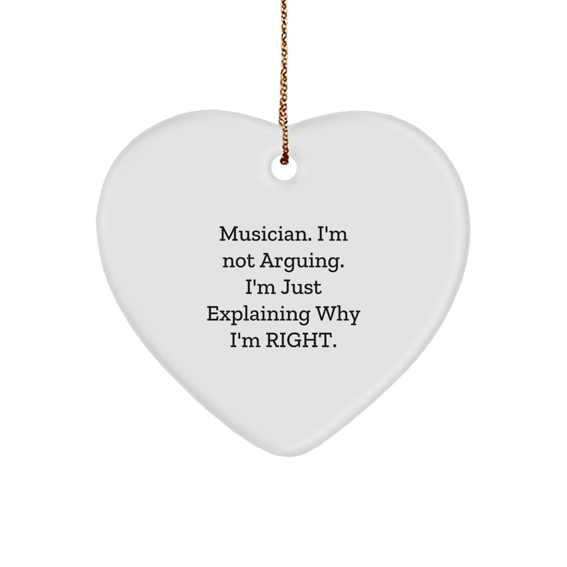 Musician Heart Ornament Funny Quote Gift from Friends or Family, Perfect for Christmas Unique Gifts for Men or Women - The Buy Boom