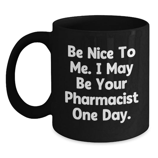 Nice to Meet You, Future Pharmacist Gifts from Family, Black Coffee Mug for Graduation - The Buy Boom