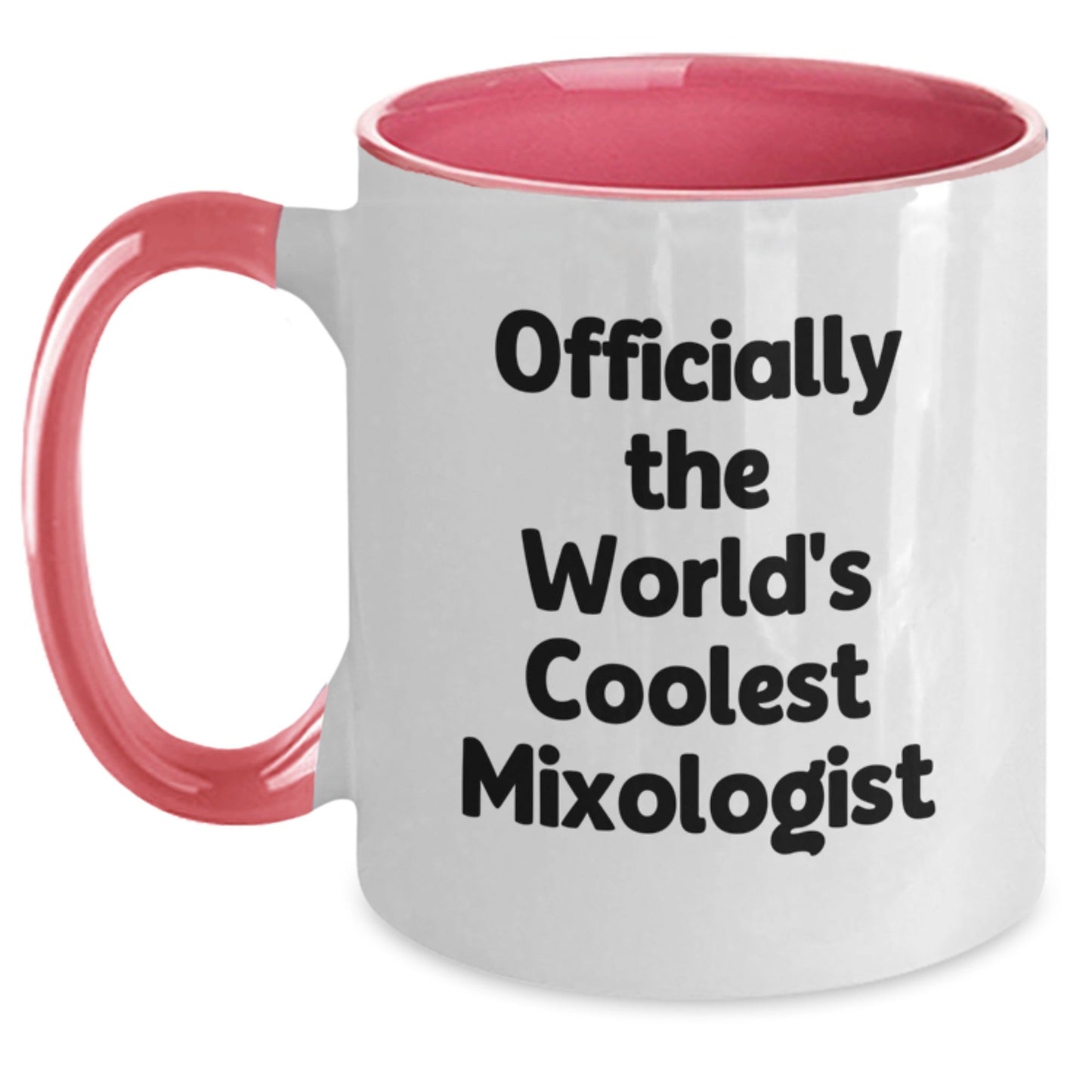 Officially The Worlds Coolest Mixologist Humorous Two Tone Coffee Mug, Gifts for Mixologist Men Women Friends Family, Christmas Unique Presents - The Buy Boom