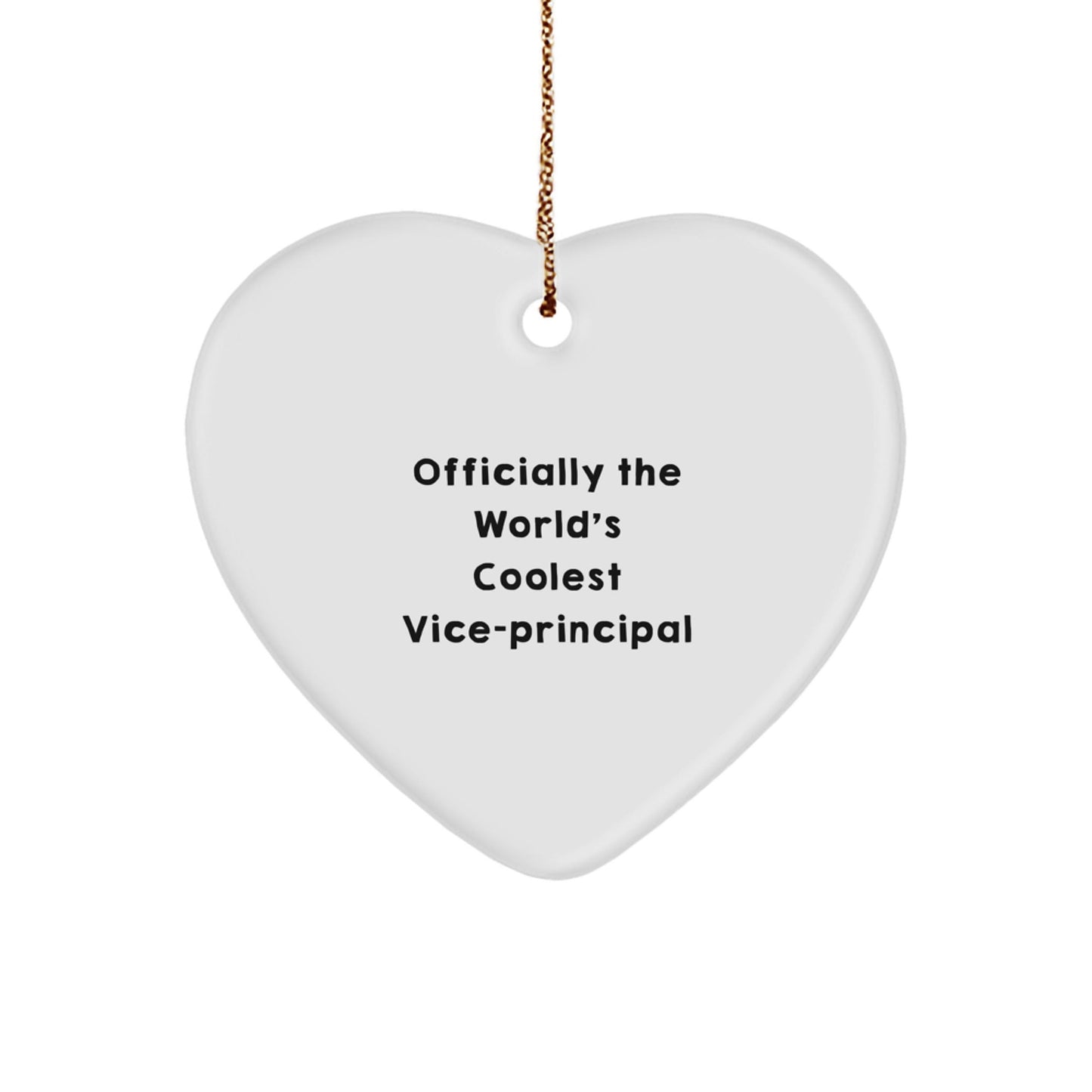 Officially The World's Coolest Vice - principal Heart Ornament Gifts from Friends for Vice - principal Christmas Unique Gifts - The Buy Boom