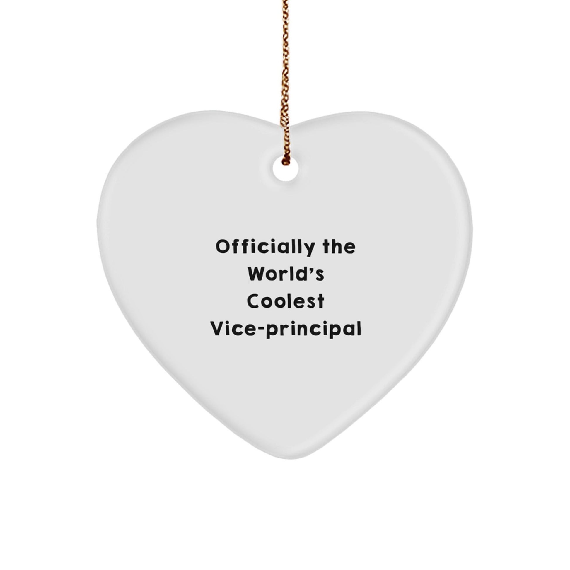 Officially The World's Coolest Vice - principal Heart Ornament Gifts from Friends for Vice - principal Christmas Unique Gifts - The Buy Boom