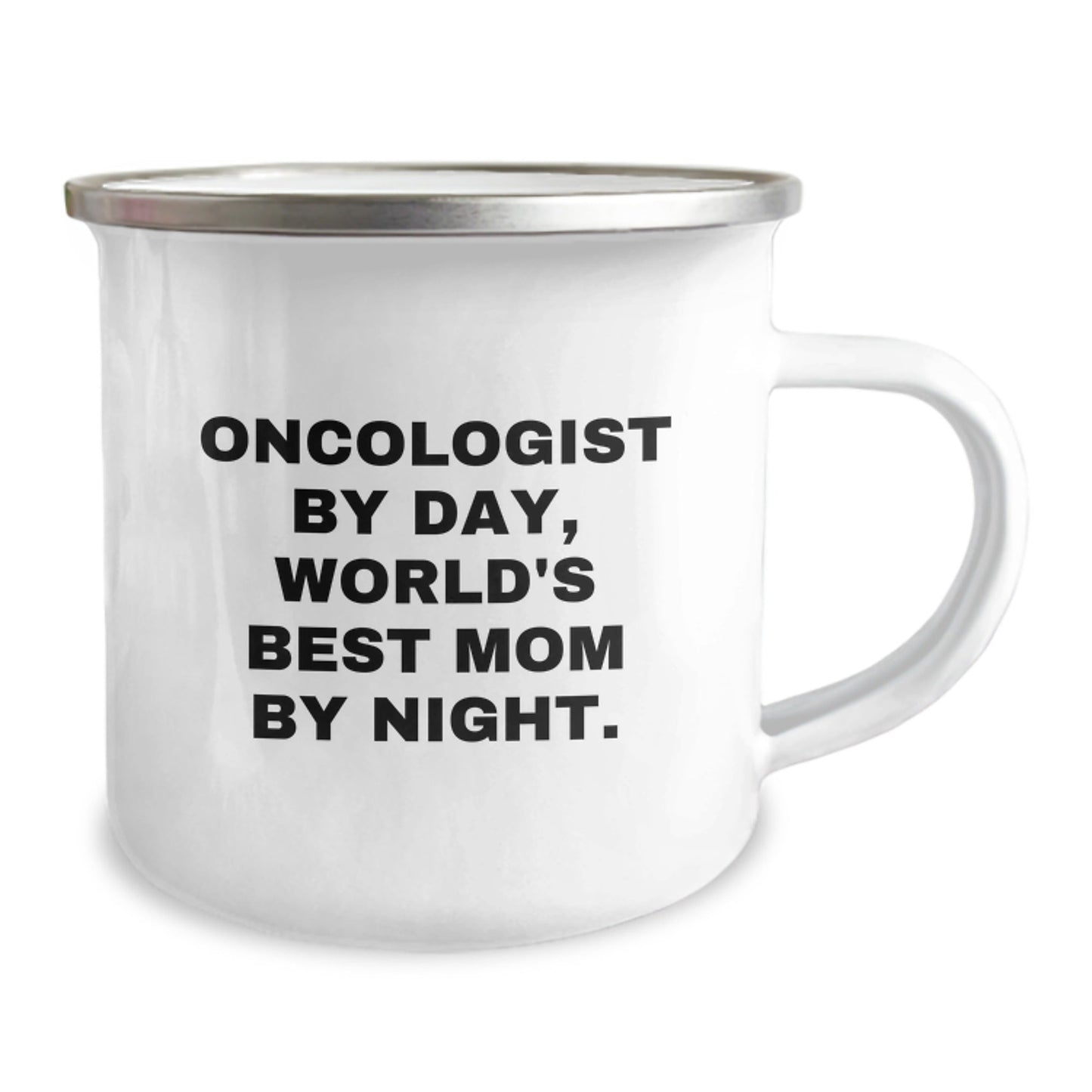Oncologist Gifts for Graduation, Funny Camping Mug from Men, 'Oncologist By Day, World's Best Mom By Night.' - The Buy Boom