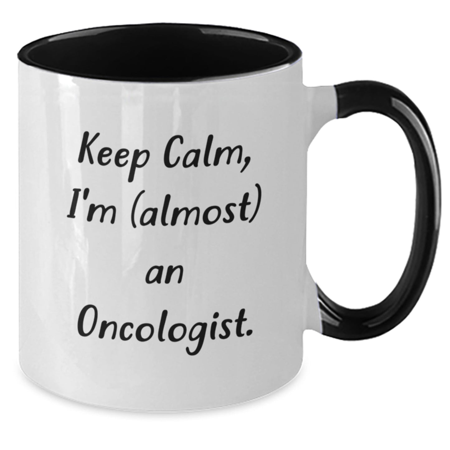 Oncologist Graduation Gifts from Men - Keep Calm, I'm (almost) An Oncologist. Funny Two Tone Coffee Mugs for Women, Friends, Coworkers, Family, Oncologist, Gifts for Oncologist - The Buy Boom
