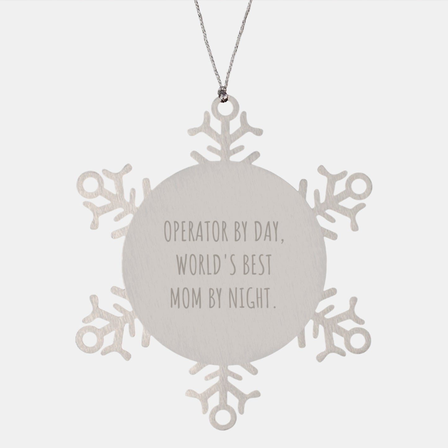 Operator Gifts from Men, Snowflake Ornaments for Operator, 'Operator By Day, World's Best Mom By Night' Christmas Unique Gifts - The Buy Boom