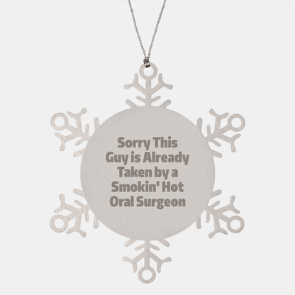 Oral Surgeon Gifts from Friends - Snowflake Ornament with Funny Quote, Perfect for Christmas Unique Gifts - The Buy Boom